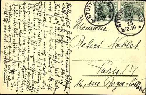 Ak Bad Cannstatt Stuttgart in Württemberg, Kgl. Schloss Rosenstein