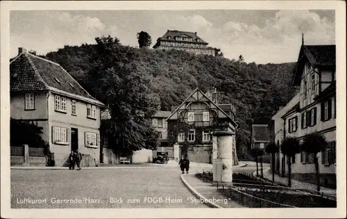 Ak Gernrode Quedlinburg im Harz, Blick zum FDGB Heim Stubenberg