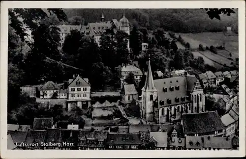 Ak Stolberg im Harz, Blick von der Lutherbuche