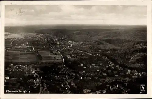 Ak Gernrode Quedlinburg im Harz, Luftbild