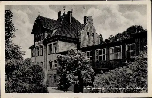 Ak Wernigerode am Harz, Ferienheim Brockenblick