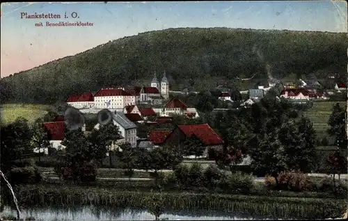 Ak Plankstetten Berching in der Fränkischen Alb Oberpfalz, Ortsansicht, Benediktinerkloster