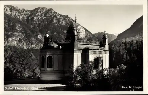 Ak Linderhof Ettal Oberbayern, Schloss, Kiosk