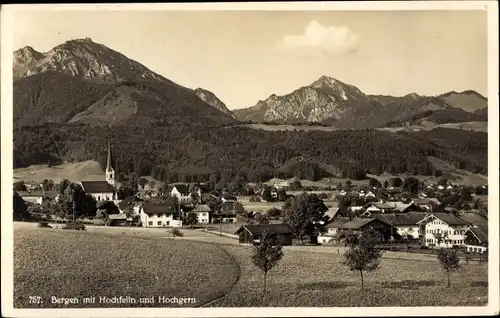 Ak Bergen im Chiemgau in Oberbayern, Hochfelln und Hochgern