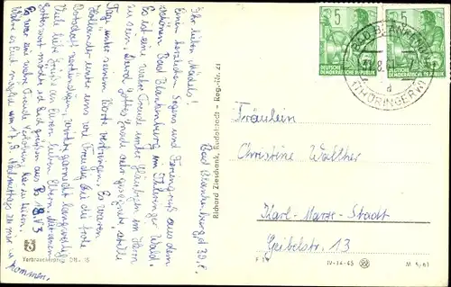 Ak Schwarzburg in Thüringen, Die Postkutsche im Schwarzatal