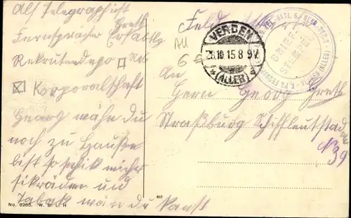 Ak Verden an der Aller, Partie mit Allerbrücke, Dampfer Oker