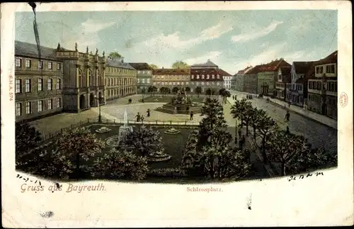 Ak Bayreuth in Oberfranken, Schlossplatz