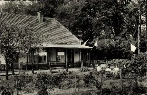 Ak Hulshorst Gelderland, Hotel Cafe Migchelsen, bij 't Station Hulshorst