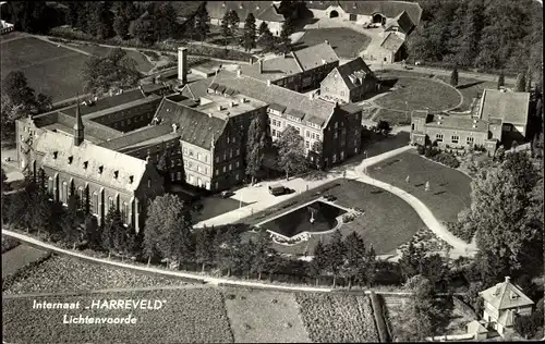 Ak Lichtenvoorde Gelderland, Internaat Harreveld, Fliegeraufnahme
