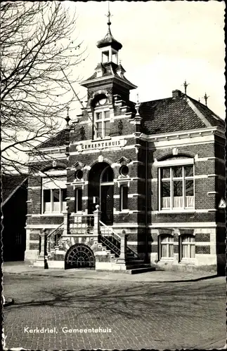 Ak Kerkdriel Maasdriel Gelderland, Gemeentehuis