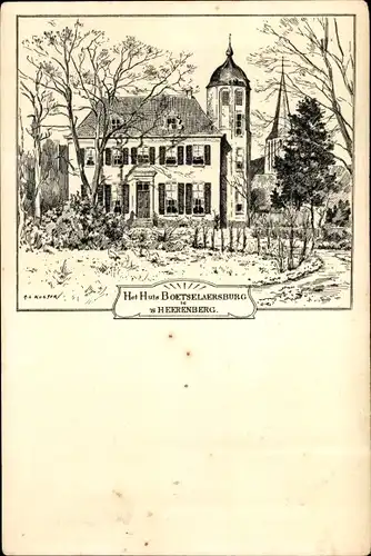 Künstler Ak 's Heerenberg Gelderland, Het Huis Boetselaersburg