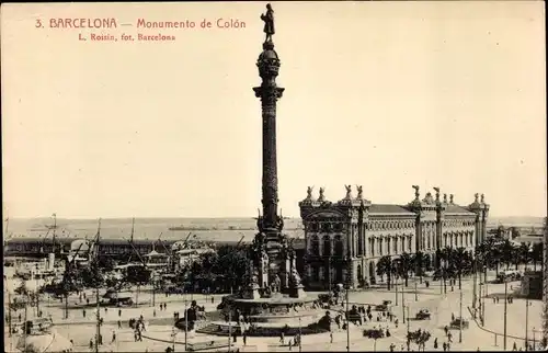 Ak Barcelona Katalonien Spanien, Monumento de Colon