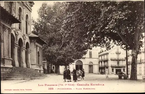 Ak Puigcerda Katalonien, Plaza Barcelona