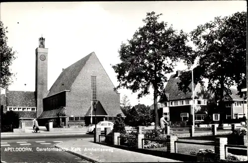 Ak Apeldoorn Gelderland, Gereformeerde Kerk, Arnhemseweg
