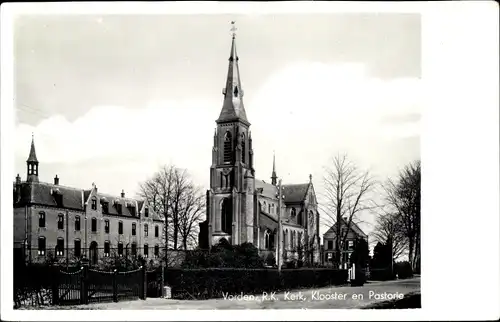 Ak Vorden Gelderland, R. K. Kerk, Klooster en Pastorie