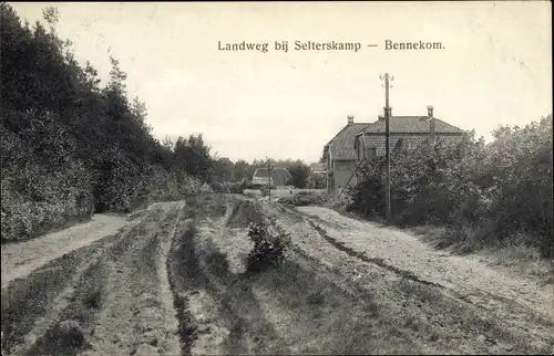 Ak Bennekom Gelderland, Landweg bij Selterskamp