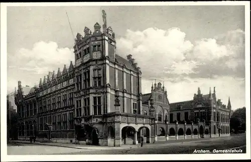 Ak Arnhem Gelderland Niederlande, Gemeentehuis