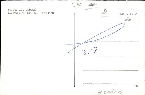 Ak Epe Gelderland Niederlande, Pension De Cloeck, Molenweg 29