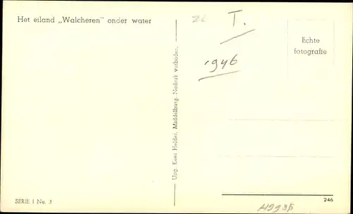 Ak Walcheren Zeeland, onder water, Windmühle