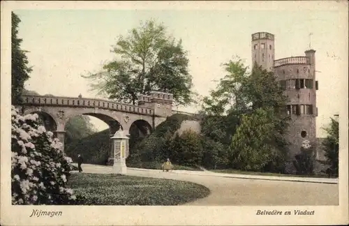 Ak Nijmegen Gelderland, Belvedere en Viaduct