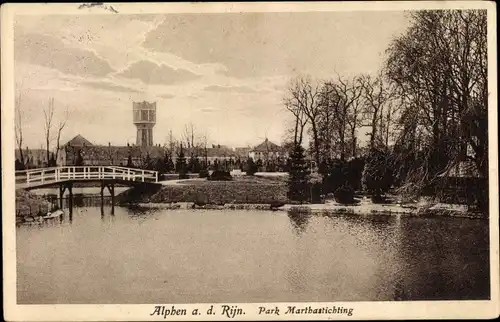 Ak Alphen aan den Rijn Südholland, Martha-Stichting, Park