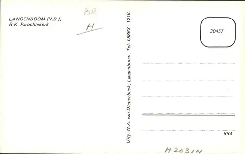 Ak Langenboom Cuijk Nordbrabant, R. K. Parochiekerk