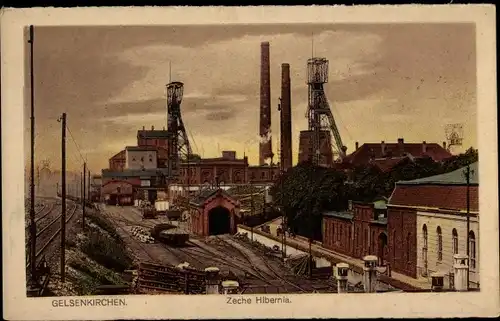 Ak Gelsenkirchen im Ruhrgebiet, Zeche Hibernia