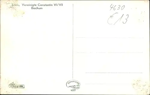 Ak Bochum im Ruhrgebiet, Steinkohlenbergwerk, Zeche Vereinigte Constantin VI, VII