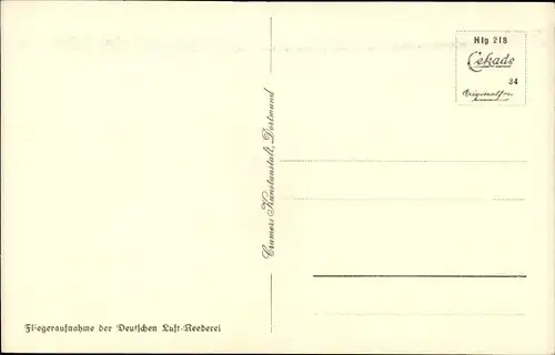 Ak Nordseeinsel Helgoland, Totalansicht der Insel im Jahre 1918, Fliegeraufnahme