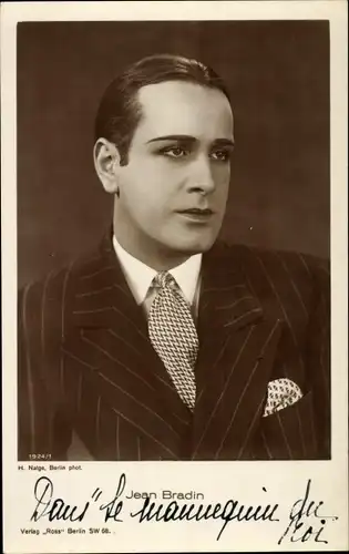 Ak Schauspieler Jean Bradin, Portrait, Ross Verlag 1924/1