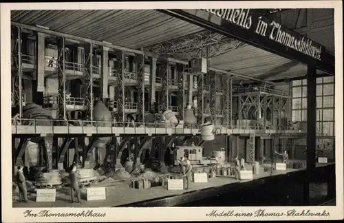 Ak Im Thomasmehlhaus, Modell eines Thomas Stahlwerks