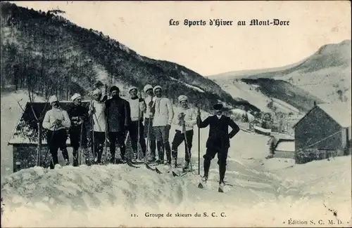 Ak Le Mont Dore Puy de Dôme, Groupe de skieurs du SCC