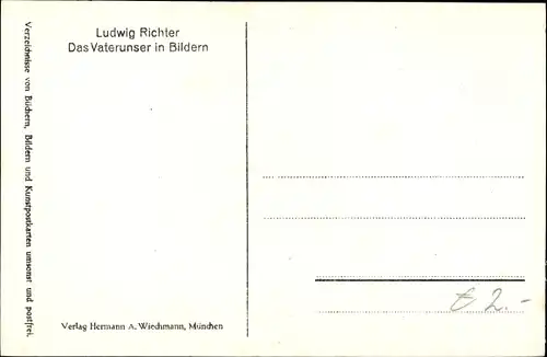 Künstler Ak Richter, Ludwig, Dein Reich komme, Engel, betende Kinder