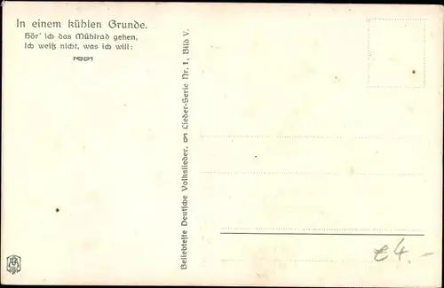 Lied Ak In einem kühlen Grunde, Wassermühle