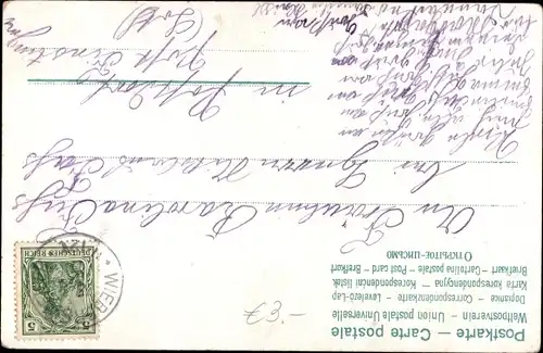 Lied Litho O schöne Zeit, o sel'ge Zeit, Liebespaar