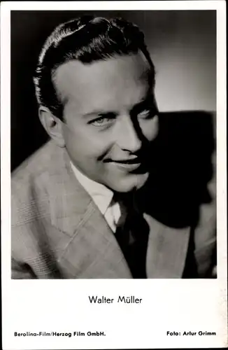 Ak Schauspieler Walter Müller, Portrait