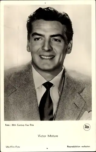 Ak Schauspieler Victor Mature, Portrait