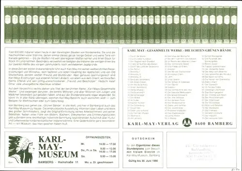 Stundenplan Karl-May Verlag, Bamberg Radebeul, Gesammelte Werke, Auflistung Bände um 1970