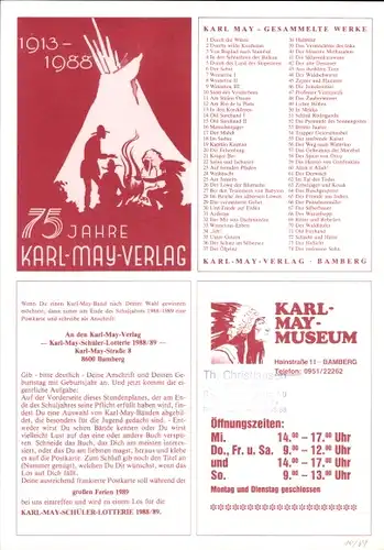 Stundenplan Karl-May Verlag, Bamberg Radebeul, Gesammelte Werke, Auflistung Bände um 1970