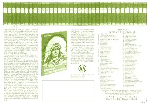 Stundenplan Karl-May Verlag, Bamberg Radebeul, Gesammelte Werke, Auflistung Bände um 1970