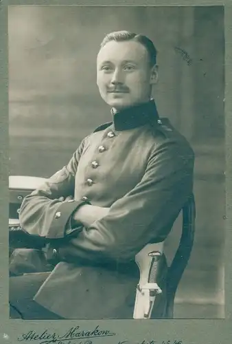 CdV Erfurt, Deutscher Soldat in Uniform, Sitzportrait