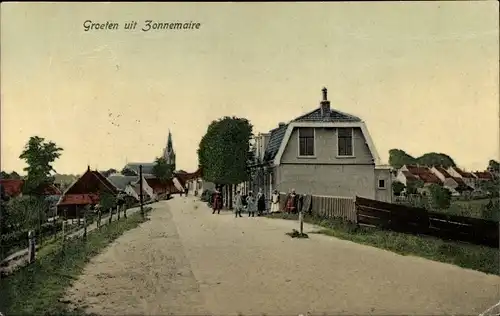 Ak Zonnemaire Zeeland, Straßenpartie