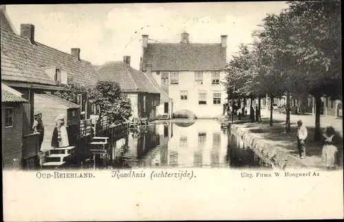 Ak Oud Beierland Beijerland Südholland, Raadhuis