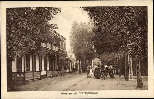 Ak Oostvoorne aan Zee Südholland, Hotel, Straßenpartie