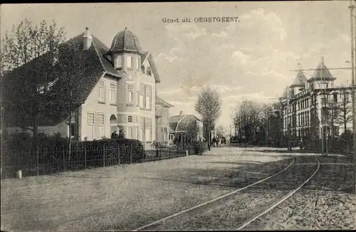 Ak Ooltgensplaat Südholland Niederlande, Straßenpartie, Gleise