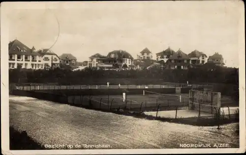 Ak Noordwijk aan Zee Südholland, Blick auf den Tennisplatz, Ort