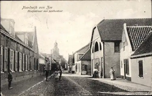 Ak Noordwijk aan Zee Südholland, Hoofdstraat met Postkantoor