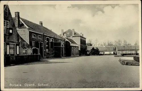 Ak Borssele Borsele Zeeland Niederlande, Openb. School