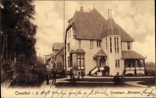 Studentika Ak Clausthal Zellerfeld im Oberharz, Corpshaus Montania