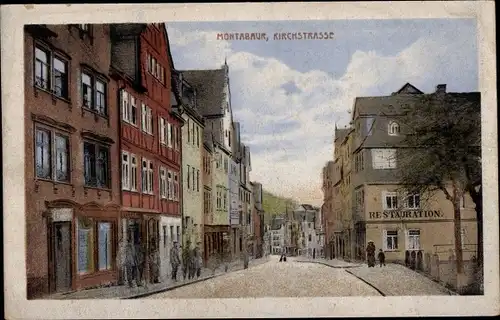 Ak Montabaur im Westerwald, Kirchstraße, Restauration